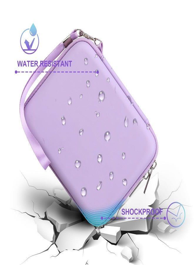 BOVKE Carrying Case for Anbernic RG405V Retro Handheld Game Console, Vertical Version Android Retro Handheld Game Holder with Mesh Pocket for Charging Cables, Purple - Image 5